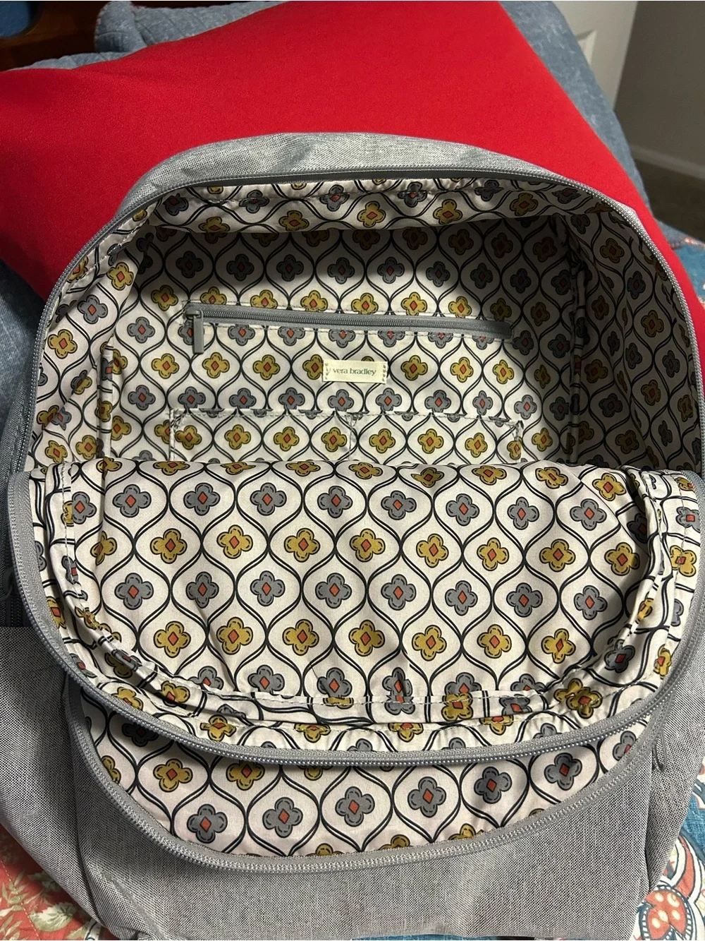 Vera Bradley Gray Travel Backpack